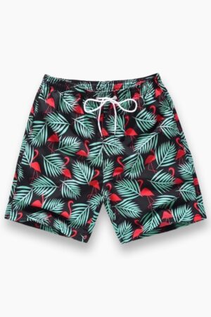 شورت طويل بطبعة فلامنغو سريع الجفاف