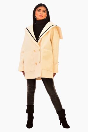 جاكيت بيج مزدوج الأزرار