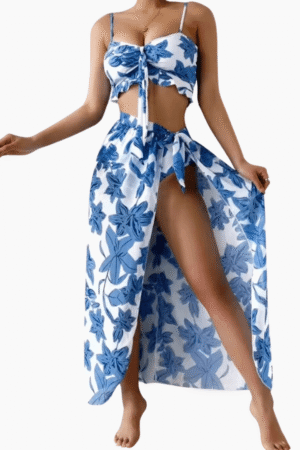 مايوه بخصر عالي – ٣ قطع