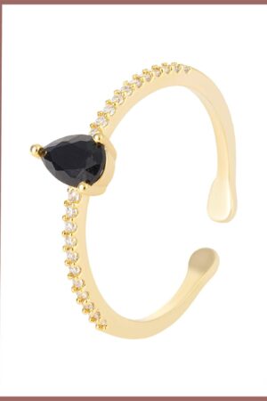 خاتم قابل للتعديل بتألق منتصف الليل