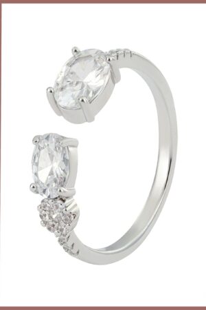 خاتم تاج أنيق بشكل ماركيز