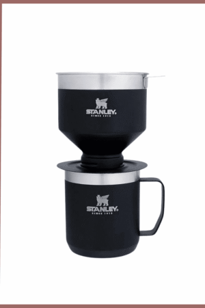 مجموعة ستانلي لتحضير القهوة بالتقطير مع كوب التخييم – فلتر قابل لإعادة الاستخدام – 20 أوقية / 12 أوقية
