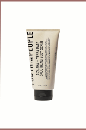 مقشر الجسم بالطاقة 10% AHA + يربا مات مع بودرة بذور الزيتون المعاد تدويرها