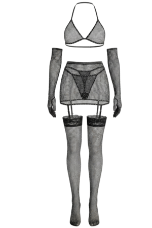 لانجيري شبك كريستال – فري سايز