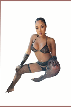 بدي ستوكنج كامل شبك مطرز سترتس فرى سايز